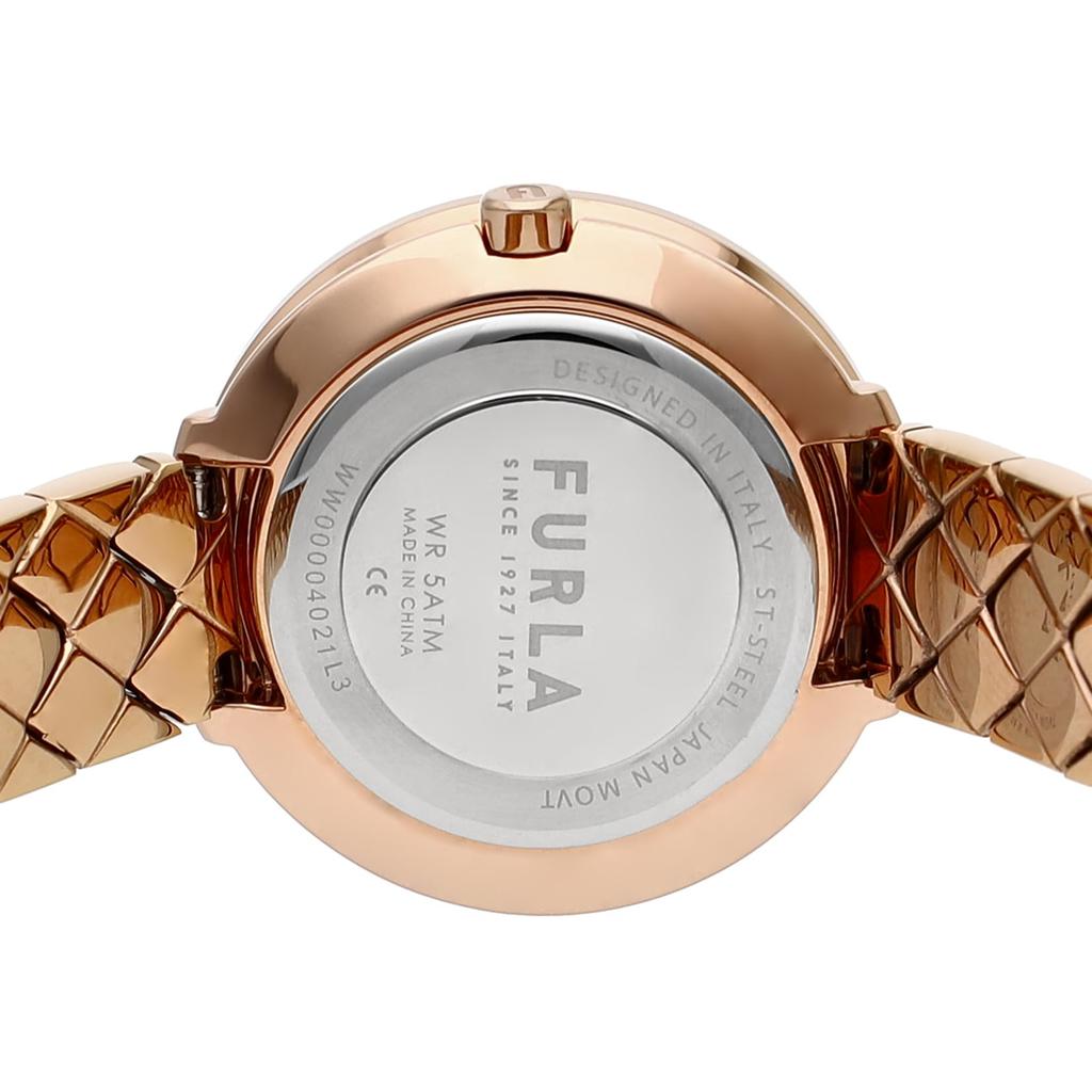 Часы FURLA ESSENTIAL Белый циферблат Нержавеющая сталь Кварцевые 30 мм Часы Ювелирный аксессуар WW00004021L3 Розовое золото [FURLA] Женские