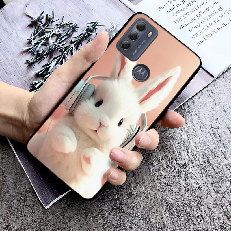 Phone Case For Moto G86 G85 G75 G15 G05 G56 G72 G53 G54 G84 G60 G31 G32 G24 G 5G G Play Rabbit Bunny Animal