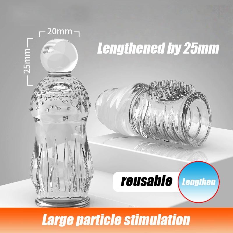 Многоразовый удлинитель пениса, кольца для члена, задержка эякуляции, презервативы для пениса, рукав для члена, насадка на головку, увеличение, секс-игрушки для мужчин