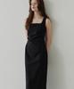 MAKE A TOAST Contour Square Long Dress (Black) Mbffop002Bk