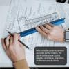 1pc Aluminum Triangular - Professional Architectural Scale Ruler for Blueprints & Designs, Durable Metal Drafting Tool