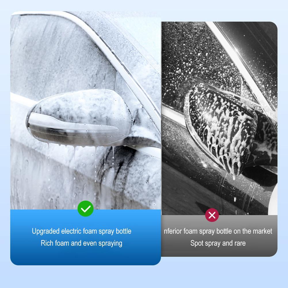 Электрический пеногенератор для мойки автомобиля, литиевая батарея 2600 мАч, пенная насадка, выносливость, полотенце для мойки автомобиля, пенная мойка 1,5 л