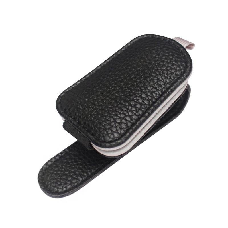 Новые держатели для солнцезащитных очков для автомобиля, магнитный зажим для солнцезащитных очков из натуральной кожи, зажим для автомобильного козырька, вешалка для очков