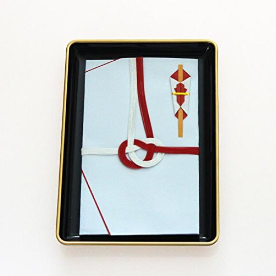 Fujishiro Kogei Stamp TrayBusiness Card Tray (Plain Black with Gold Rim) (PC 7-inch (with Gold Rim)) Made in Japan, Kishu Lacquerware