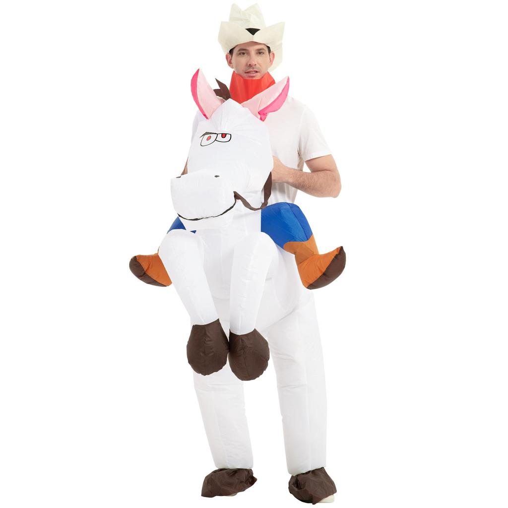 Inflatable ride-on horse costume, adult