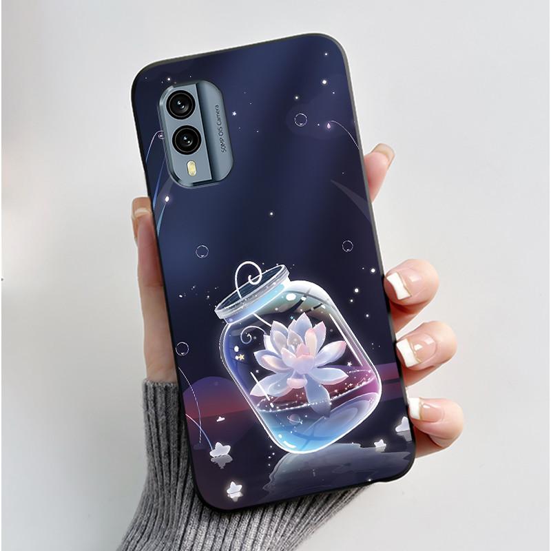 Shockproof Bumper Soft Cover For Nokia X30 5G Cute New Design Pattern Shell For Nokia XR21 With Jelly Color Viral Black Case