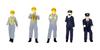 PM Office A Super Mini Figure 10 Expert Railroad Worker Set 2 Scale PVC Painted Finished Figure MS049 1/80 1/80
