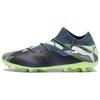 Future 7 Match Sports Versatile Fabric Shock Absorbing Football Shoes Men Football Shoes Gray Green 107934-03
