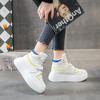 Высокие женские кроссовки, повседневные туфли на платформе, женская мода, осенние белые туфли с толстой подошвой, вулканизированные туфли, женские массивные кроссовки