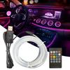 Автомобильная светодиодная лента для подсветки салона, USB, с голосовым управлением, RGB, для декора салона автомобиля