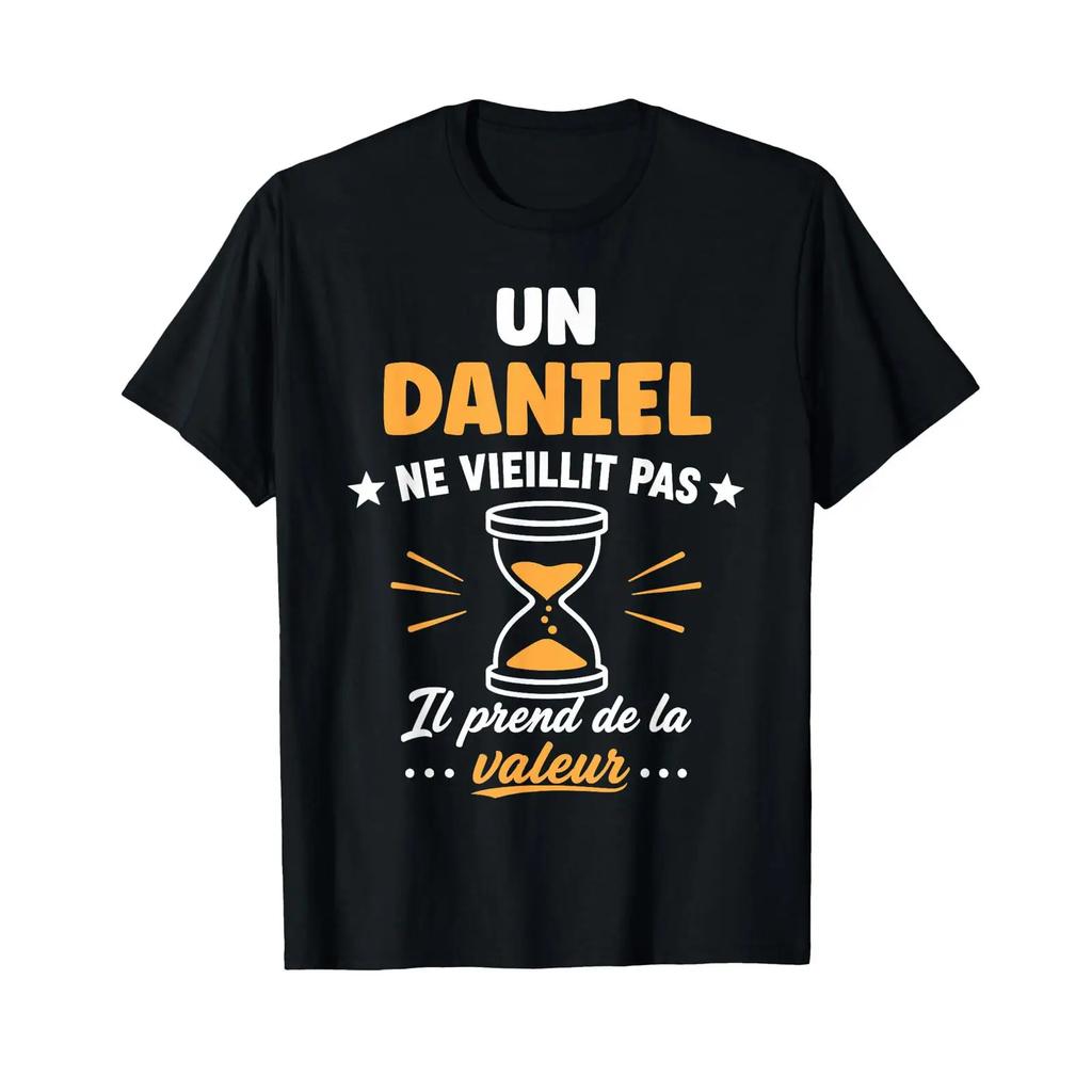 Name Daniel Does Not Age Funny Humor T Shirt Vintage Washed Stylish Casual Graphic Unisex Slightly Breathable Designer Clothes