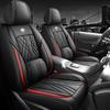 1 шт. 5D Полное покрытие Премиум Кожаные Чехлы на Автосиденья для Передних Сидений - Удобные и Износостойкие, Универсальная Посадка для Передних Сидений