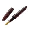 WANCHER Dream Fountain Pen DREAM PEN True Ebonite Marble Red Cigar Shape Fountain Bold [Wancher Pen] (B (Gold Plated))