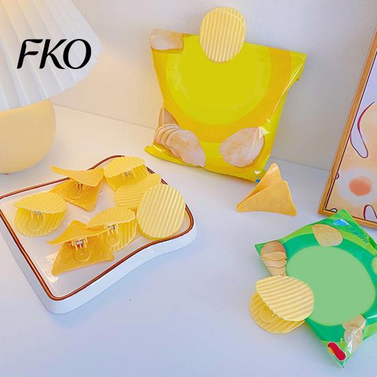 Lightweight Food Clip Potato Chip Sealing Clips, with Anti-Slip Toothed Bag Freshness Strong Durable Plastic for Chips Bread Coffee