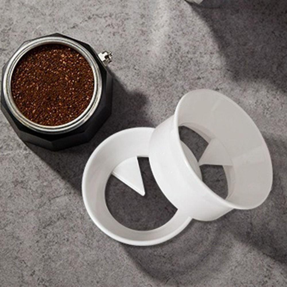 Anti-spill Powder Rotary Powder Dosing Ring Universal Coffee Pot Powder Ring Moka Pot Tamper  Cafe