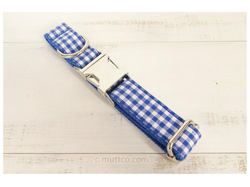 Blue Plaid Dog Collar - Unique Personality Pet Accessory