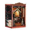 Adult Christmas Book Corner Set, 3D Wooden Cottage Puzzle, Christmas Books, Exquisite Bookshelf Decorations For Any Occasion