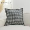 Nordic Retro Houndstooth Linen Pillowcase for Living Room Sofa