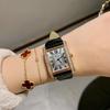 Fashion Square Watch, Simple Roman Temperament, Business Lady, Retro Temperament Belt Quartz Watch