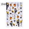 DIY Nail Supplies Women Stickers for Autumn Halloween, Pumpkin Spider Web Skull Flame Easy Application Manicure Decal, Art Holiday Party Decoration