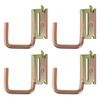 4pcs E Track Hooks Maximum Load 1200 Pounds E Track J Hook Accessories for Rv Marine Bedroom Pickup