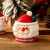 Christmas Cup Creative Christmas Mug Santa Claus with Lid Spoon Cup Souvenir Water Cup Gift Hand Drawn
