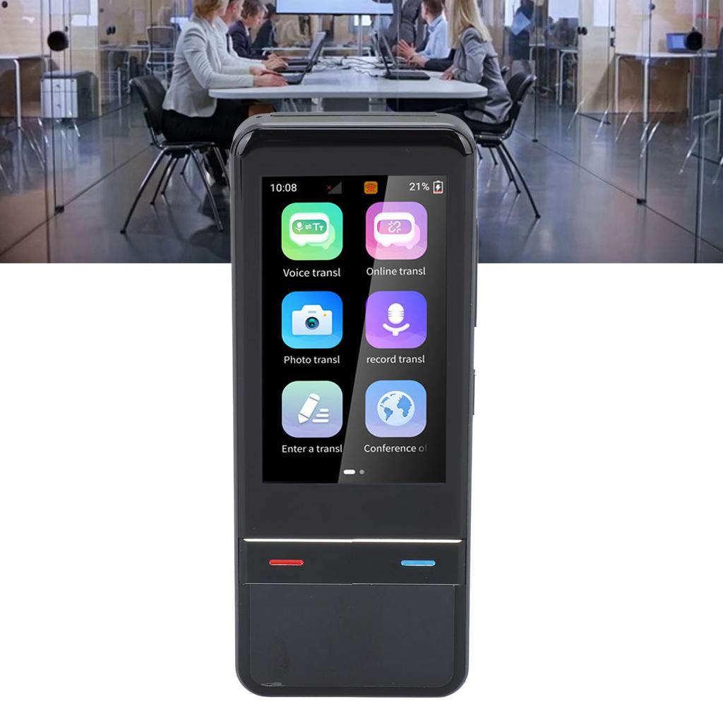 Поддержка 139 языков Переводчик языка Двусторонний точный в реальном времени Офлайн Запись Фото Голосовой переводчик Устройство с HD сенсорным экраном для путешествий