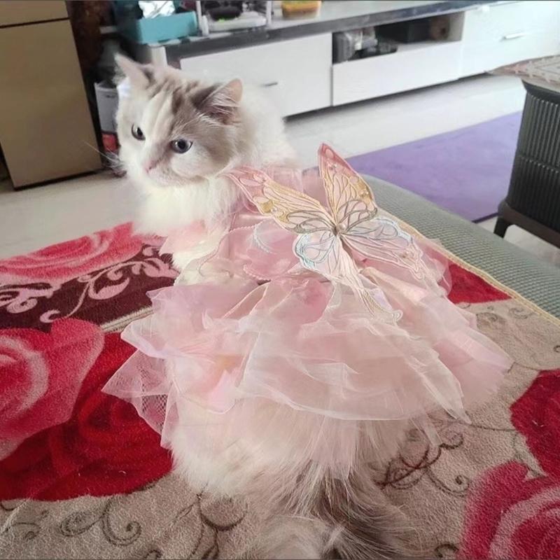 Принцесса Питомца Юбка для Маленькой Собаки и Кошек Дизайны с Бабочками для Комфорта и Моды Отлично Подходит для Фестивальных Мероприятий