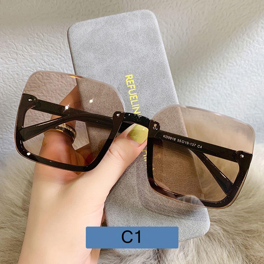 Luxury UV400 Vintage Oversized Sunglasses Eyewear for Lady Big Frame Women Square Sun Glasses