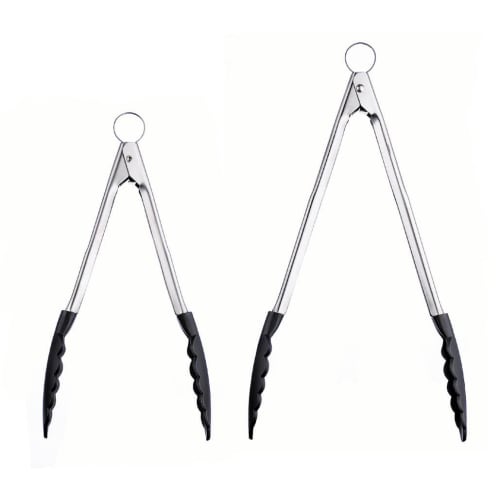 Cuisipro Silicone Multi-Purpose Tongs, Black, 12 Inches, 74-708702/62-6458-01