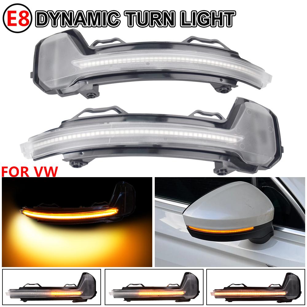 For Volkswagen Tiguan MK2 II R 5N MK3 Dynamic Turn Signal LED Side Wing Rearview Mirror Indicator Blinker Sequential Light
