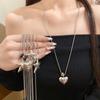 Серебряное колье-подвеска «Сплетенное Сердце и Звезда» – Роскошный аксессуар с цепочкой на ключицу для женщин