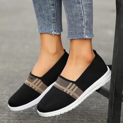 Модные женские туфли 2024 года, сетчатые, легкие, дышащие, повседневные туфли без застежек, однотонные, универсальные, с низкой посадкой, плоские туфли, кроссовки Zapatos De Mujer