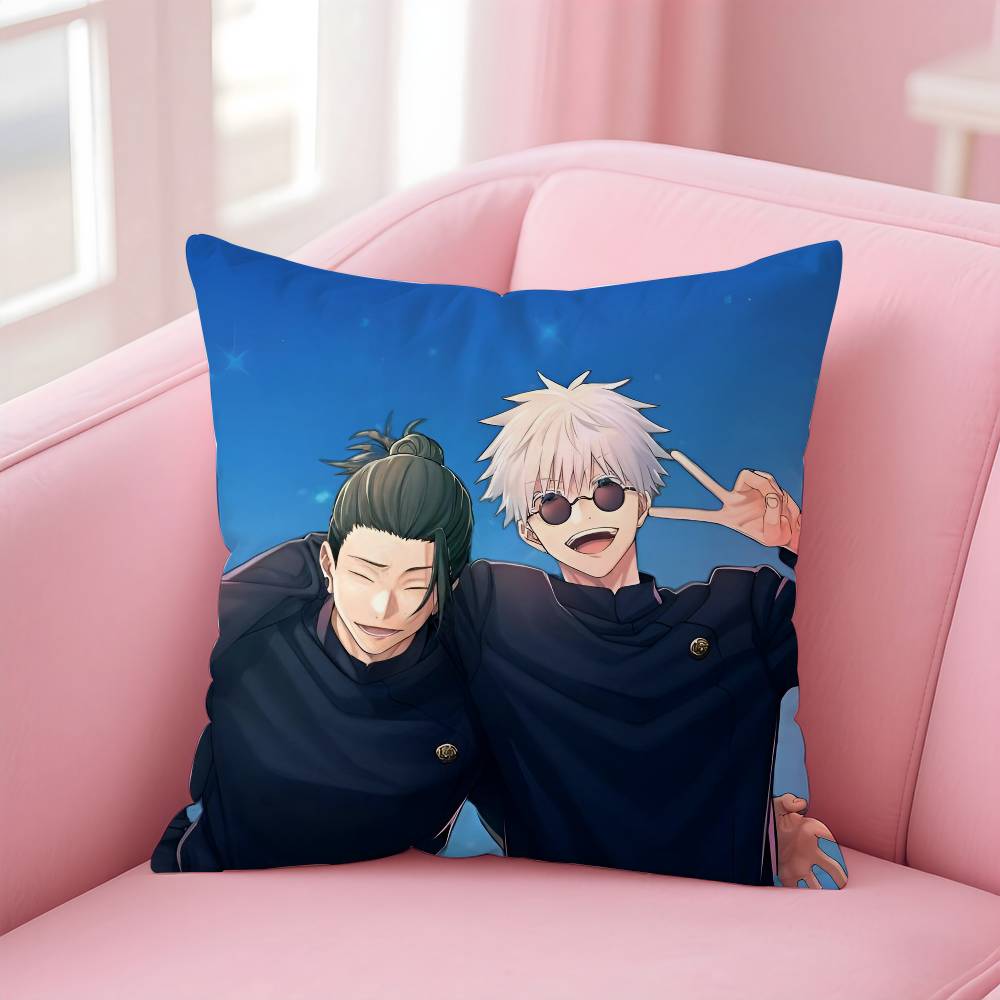Горячее Аниме J-Juiutsu Kaisen Наволочка Антипылевая клещевая наволочка Невидимая молния Шелковистый короткий плюш Чехол для диванной подушки