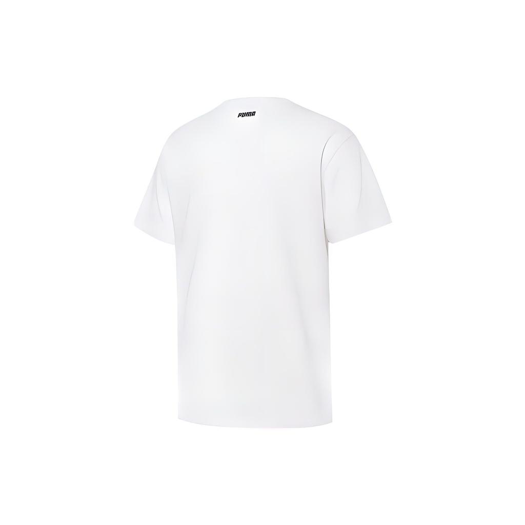 Puma Embroidered Logo Crew Neck T-Shirt Men Tops White 532093-01