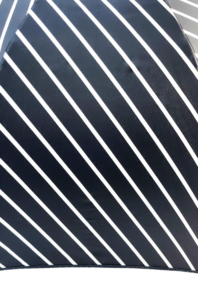 Rose Sangyo 65cm Blue Rib Mini Folding 61654901 Umbrella, Bias, Black,