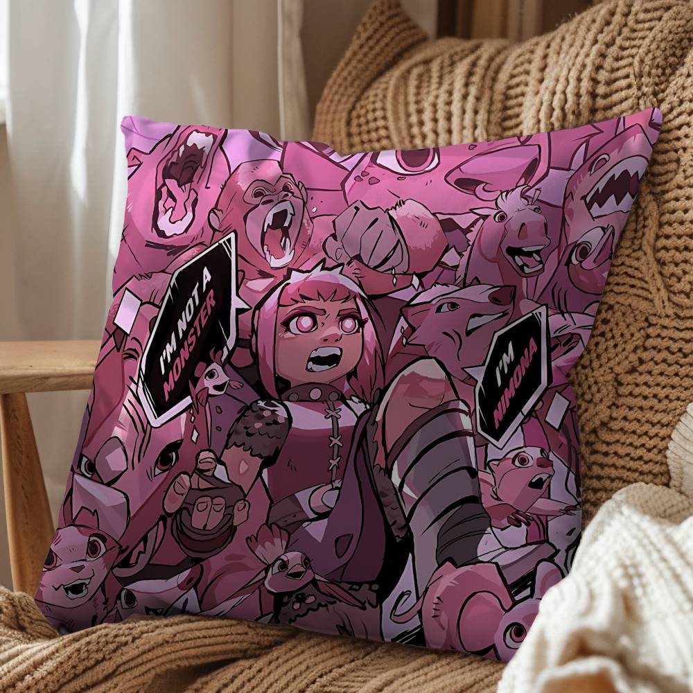 Im not a monster Ballister Nimona Cushion Cover Suitable For Sofa Car Bedroom Office Cushions Decorative Pillow Case