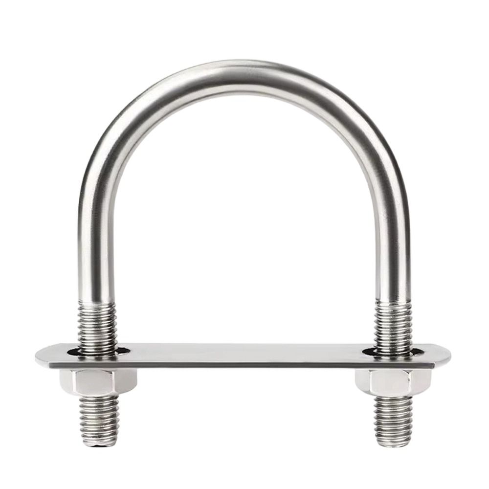 1Set With Baffle M8 Round Tube Clamp 304 Stainless Steel Round Bolt  for Round Tube