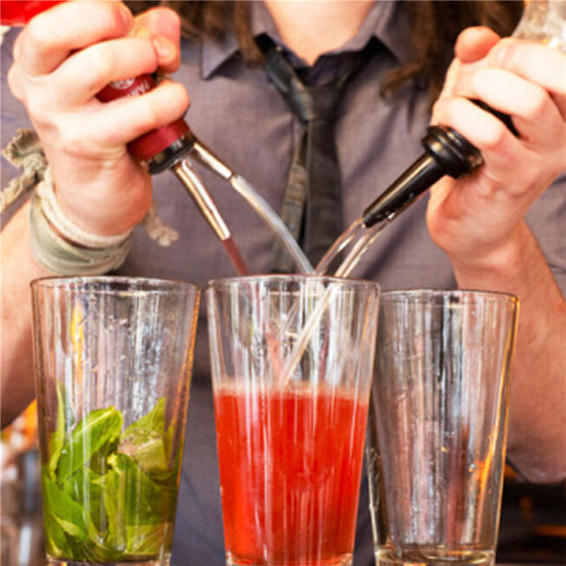 3X Нержавеющая сталь Ликер Спиртной Наполнитель Свободный Поток Винная Бутылка Выливной Носик Пробка