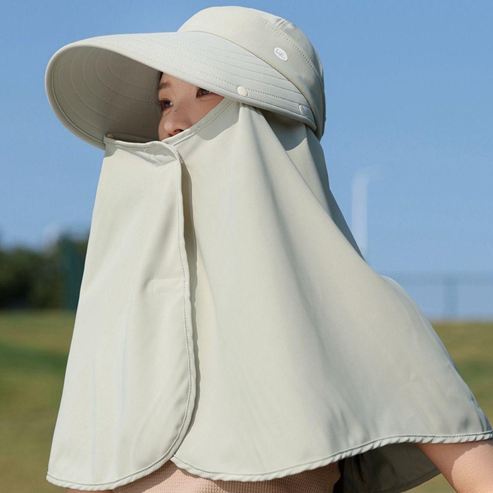 Sunscreen Mountaineering Hat Wide Brim Women Sun Hat Fashion Shawl Fisherman Hat Outdoor