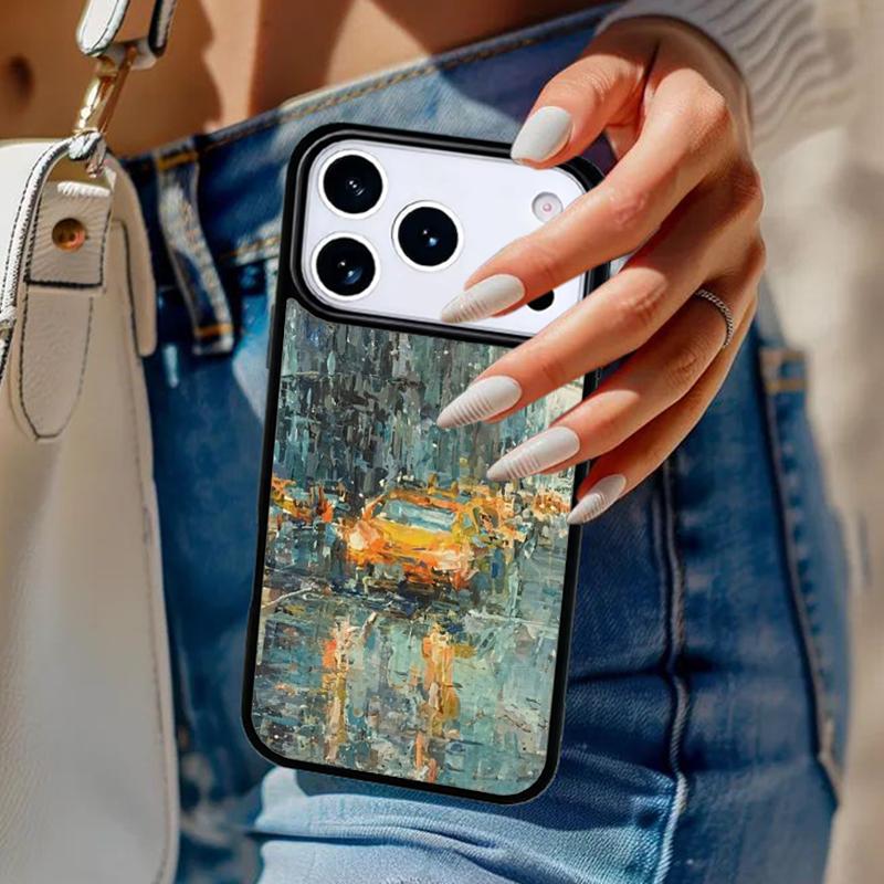 Желтые такси Нью-Йорка Чехол для телефона Для iPhone 17 Air 14 15 13 12 Max Чехол Для Apple 16e 11 Pro Max Plus Coque