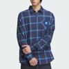 Adidas Originals City Skate FW24 Mountain Outdoor Comfortable Pure Cotton Sports Long Sleeve Shirt Men Shirts Shadow-Blue Bird-Feather-Blue JC6836-1