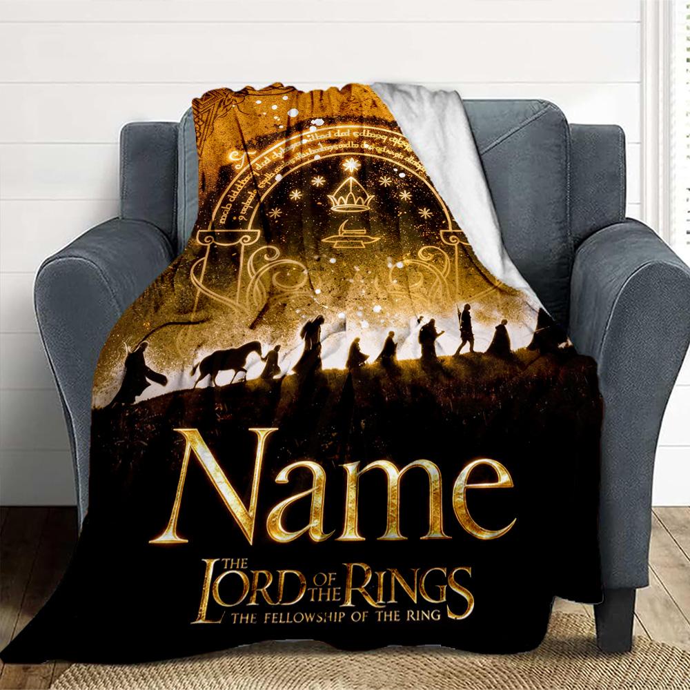 Custom Lord Rings Soft Throw Blanket Flannel Blanket Warm Sofa Bed Camping home Decor Unique Christmas Gift C10324