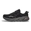 HOKA Clifton L Suede Elite Terrain System - черные кроссовки унисекс Satellite Grey 1150910-BCKST
