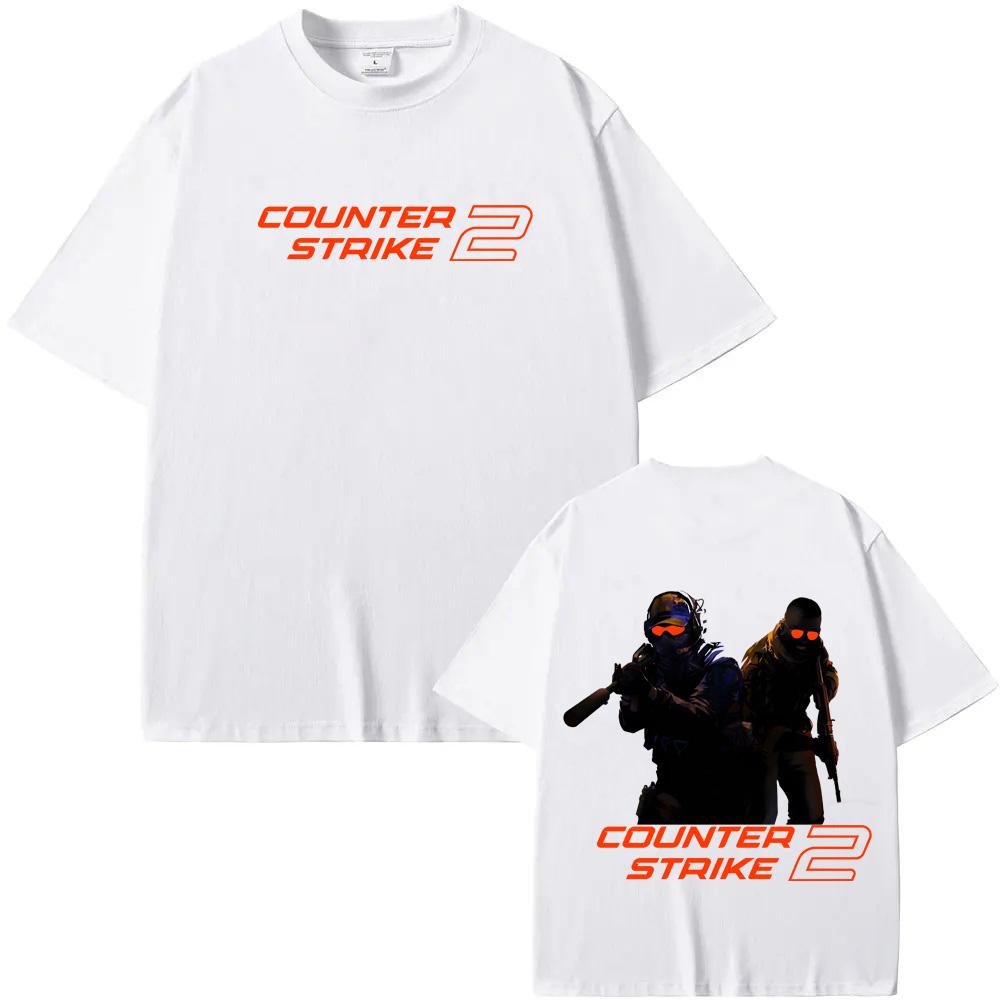 Футболка Counter Strike Высококачественная Графика Стрелялки Печать Летняя 100% Хлопок Оверсайз Модные Хлопковые Топы