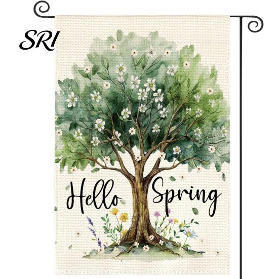 Spring Garden Decor Double-Sided Flag for Porch 12x18 Inch Fade-Resistant Floral Butterfly Welcome Print Decorative Outdoor Yard Patio Mailbox