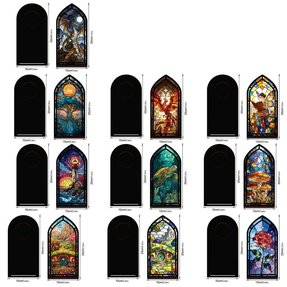 Acrylic Book Nook Gothic Arch Design Light-transmitting Table Setting  Bedroom Decor