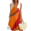 Женские летние платья Свободные сарафаны без рукавов Платье с карманами