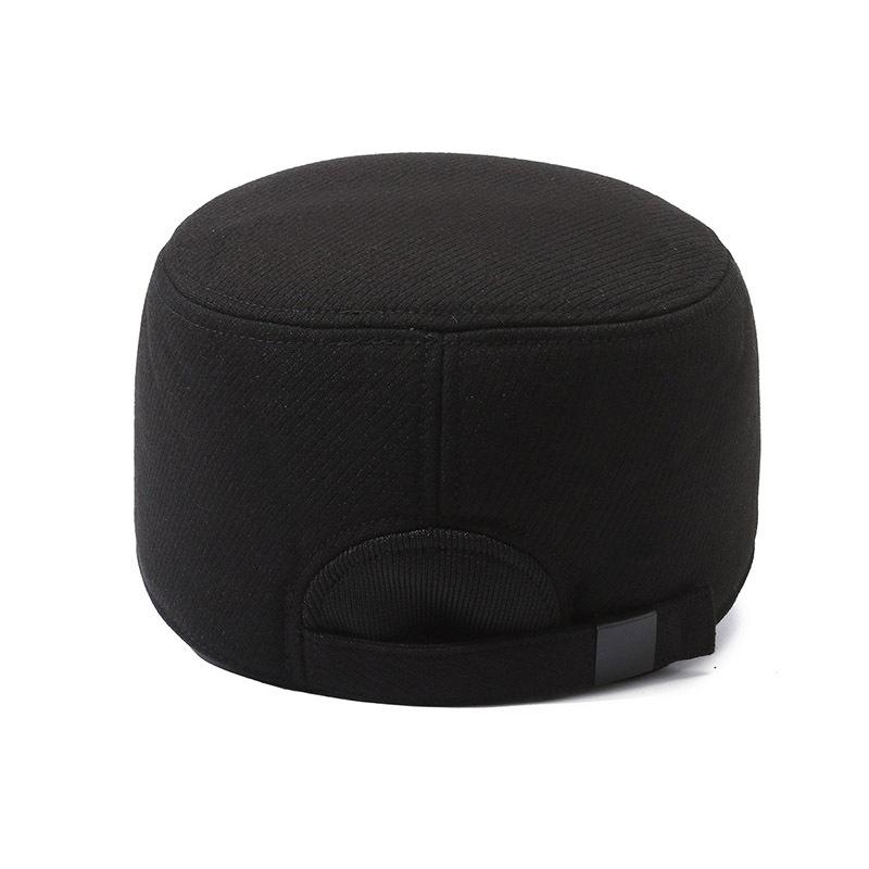 Мужская зимняя плоская кепка, бархатная толстая кепка, шерстяная хлопковая кепка, теплая кепка для защиты ушей для людей среднего и пожилого возраста