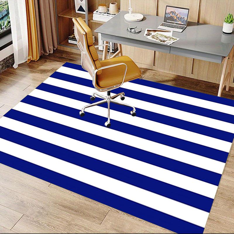 1 шт. Полоски, Темно-синий, Очень большой, Нескользящий коврик для пола, Офис, Семья, Спальня, Студия, Ковер большого размера, Ковер для помещений, Яркие цвета